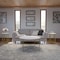 Flash Furniture Hampstead Collection Coffee and End Table Set - White Marbled Laminate Top & Brushed Gold Crisscross Frame, 3 Piece Table Set NAN-CEK-1787-MRBL-GG - alternate 1